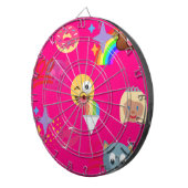 heißrosa Emoji Dartscheibe (Vorderseite rechts)