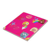 heißrosa Emoji Fliese (Seite)