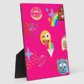 heißrosa Emoji Fotoplatte (Seite)