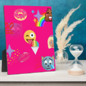 heißrosa Emoji Fotoplatte (Seite)