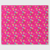 heißrosa Emoji Geschenkpapier (Flach)