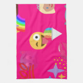 heißrosa Emoji Handtuch (Vertikal)