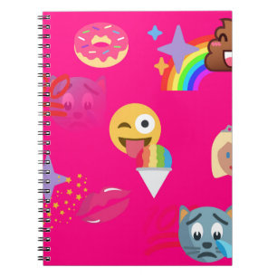 heißrosa Emoji Notizblock