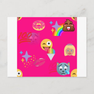 heißrosa Emoji Postkarte
