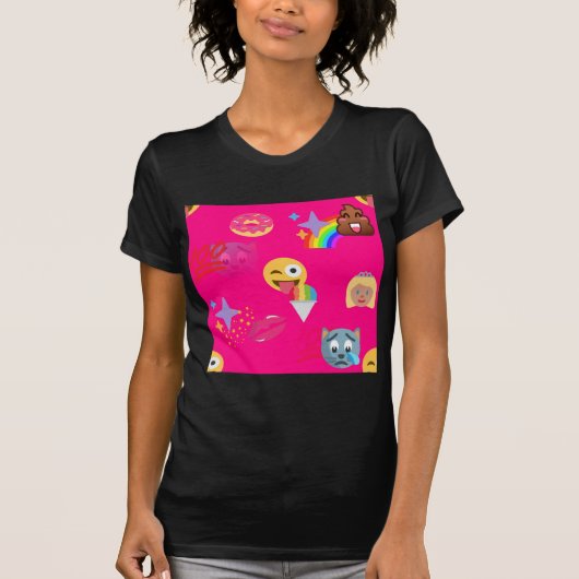 heißrosa Emoji T-Shirt (Vorderseite)