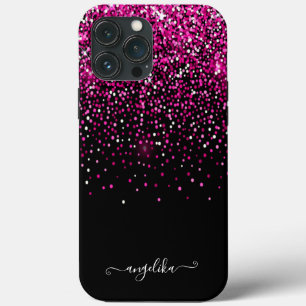 Heißrosa falscher Glitter Bokeh Case-Mate iPhone Hülle