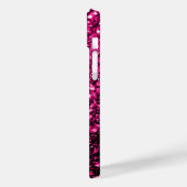 Heißrosa falscher Glitter funkelt Case-Mate iPhone Hülle (Rückseite / Links)