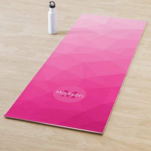 Heißrosa Farbverlauf Geometrisches Mesh-Muster Mon Yogamatte
