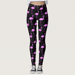 Heißrosa Flamingo Vogel drucken Yoga und trainier Leggings