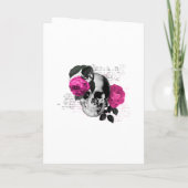 Heißrosa Florale Gothic Hochzeit Programm (Rückseite)