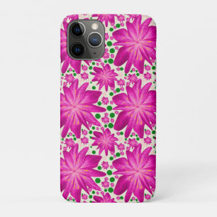 Heißrosa florales nahtloses Muster Case-Mate iPhone Hülle
