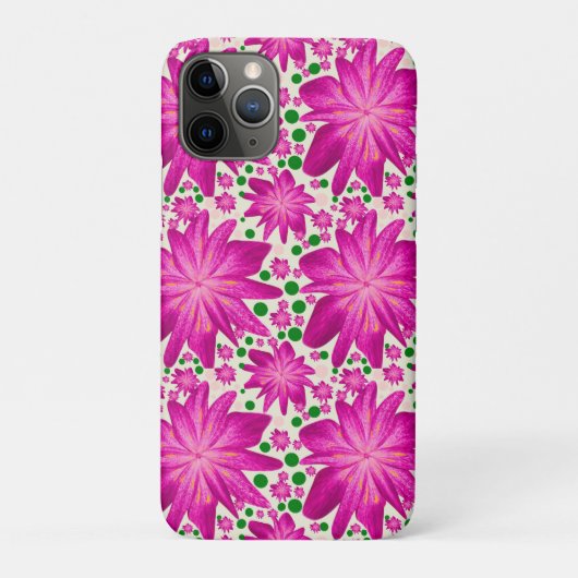 Heißrosa florales nahtloses Muster Case-Mate iPhone Hülle (Rückseite)