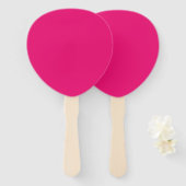 Heißrosa Fuchsien-Paddel-Handfächer Fächer (Vorne und Hinten)