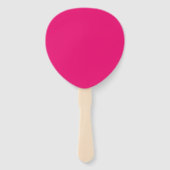 Heißrosa Fuchsien-Paddel-Handfächer Fächer (Rückseite)