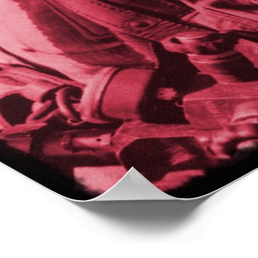 Heißrosa Gasmasken Poster (Ecke)