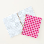 Heißrosa Gingham-Notizbuch Notizblock (Innenseite)
