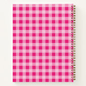 Heißrosa Gingham-Notizbuch Notizblock (Rückseite)