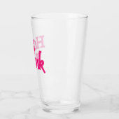 Heißrosa Glastumor Glas (Links)