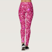 Heißrosa Glitter-Leggings Leggings (Rückseite)