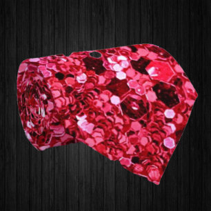 Heißrosa Glitzer-Faux-Glitter-Luxus  Krawatte
