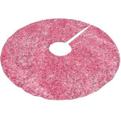 Heissrosa Glitzer Weihnachtszauberer Sparkor Polyester Weihnachtsbaumdecke (Schrägansicht)