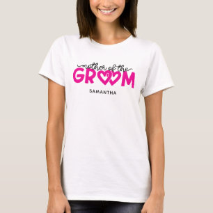 Heißrosa Herzen Mutter der Brautparty T-Shirt