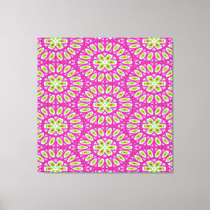 Heissrosa, kalk-grüner Pop Kunst, Dichtung und Mus Leinwanddruck