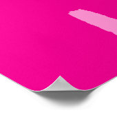 Heißrosa La Vita al Limone Poster (Ecke)