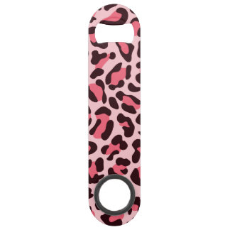 Heißrosa Leoparden-Druck Schnellflaschenöffner Speed Flaschenöffner