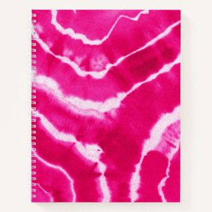 Heißrosa Magenta Fuchsia Cool Tie Dye Wasserfarbe Notizblock