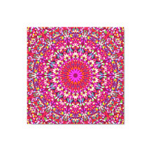 Heißrosa Mandala – Premium Leinwand mit strahlende
