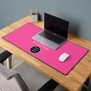 Heißrosa Minimales Büro Elegantes Pad-Logo Schreibtischunterlage