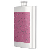 Heißrosa mit Konfetti Flachmann (Links)