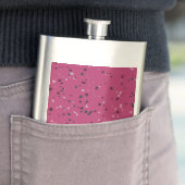 Heißrosa mit Konfetti Flachmann (Beispiel)