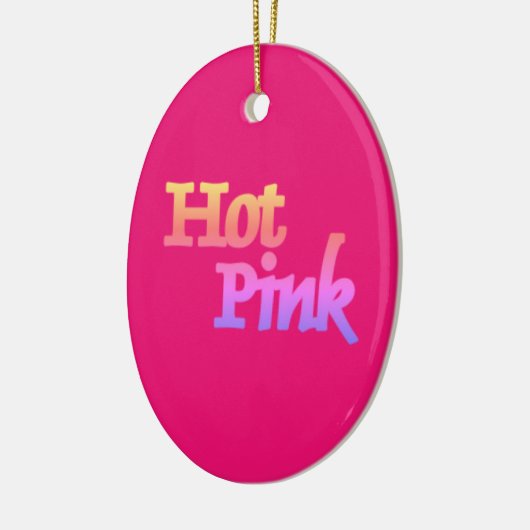 Heissrosa mit Name Keramik Oval Ornament (Links)
