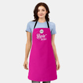 Heißrosa Mitarbeiter Ihr Logo Haarstudio Schürze (Getragen)