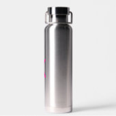 Heißrosa-Monogramm-Initialen-Name Geschenk-Party-F Trinkflasche (Rückseite)