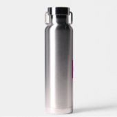 Heißrosa-Monogramm-Initialen-Name Geschenk-Party-F Trinkflasche (Vorne)