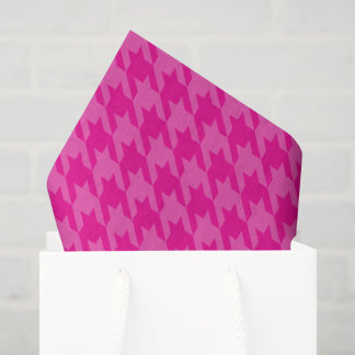 Heißrosa monotones Houndstooth Seidenpapier