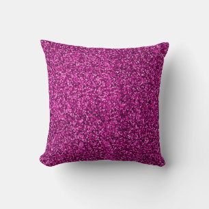 Heißrosa Pailletten-Bling Kissen