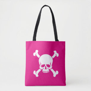 Heissrosa Piraterie, Skull und Crossbones, Flagge Tasche