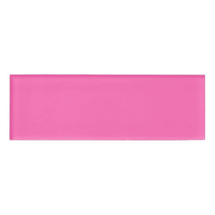 Heißrosa Rechteck Namenschild
