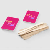Heißrosa rechteckige Handfächer (Non-assembled)