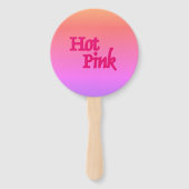 Heißrosa reverse round Handfächer (Rückseite)
