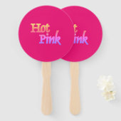 Heißrosa runde Handfächer (Vorne und Hinten)