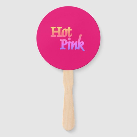 Heißrosa runde Handfächer (Vorderseite)