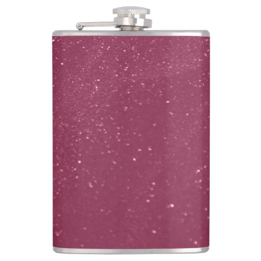 Heißrosa Sand Flachmann (Vorderseite)