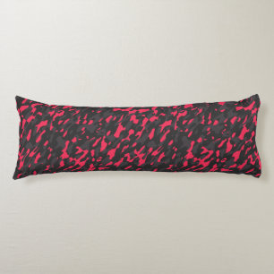 Heißrosa Schwarz Lila Camouflage Abstract Seitenschläferkissen