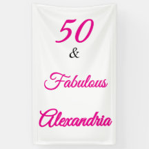 Heißrosa Schwarze 50 & Fabelhafte 50. Geburtstagsf
