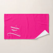 Heissrosa - Sie chic monogramm Badhandtuch Set (Handtuch)
